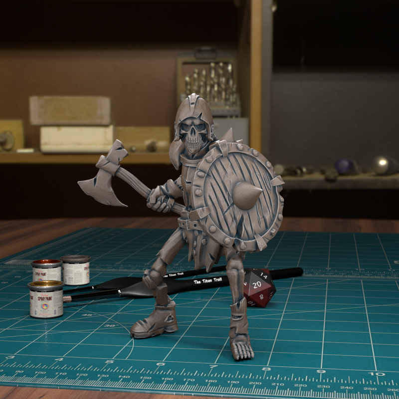 Skeleton Warrior 04 - TytanTroll Miniatures - DnD - Fantasy