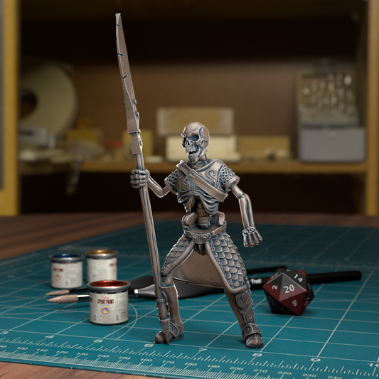 Undead Skeleton Spearman 003 - TytanTroll Miniatures - DnD - Fantasy