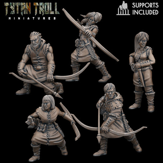 Archer Bandit Pack - TytanTroll Miniatures - DnD - Fantasy  - 32mm