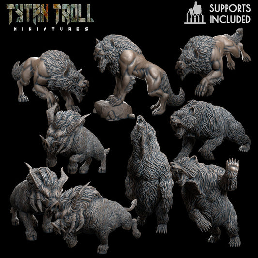 Animal Bundle - TytanTroll Miniatures - DnD - Fantasy