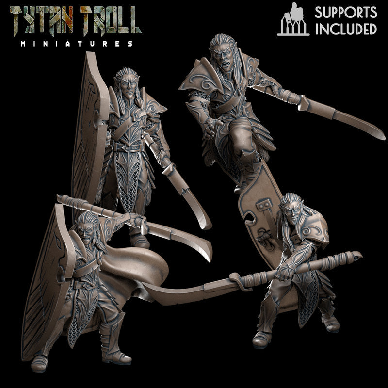 Elf Infantry Bundle - TytanTroll Miniatures - DnD - Fantasy