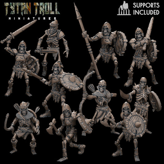 Armoured Skeleton Bundle - TytanTroll Miniatures - DnD - Fantasy