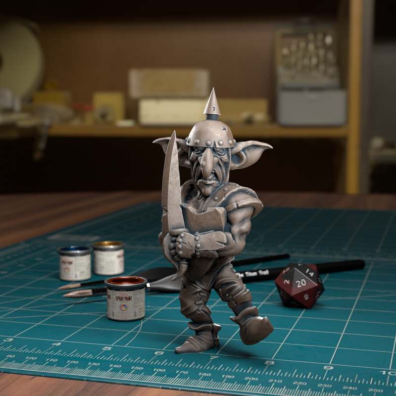 Goblin Raider Single Dagger - TytanTroll Miniatures - DnD - Fantasy