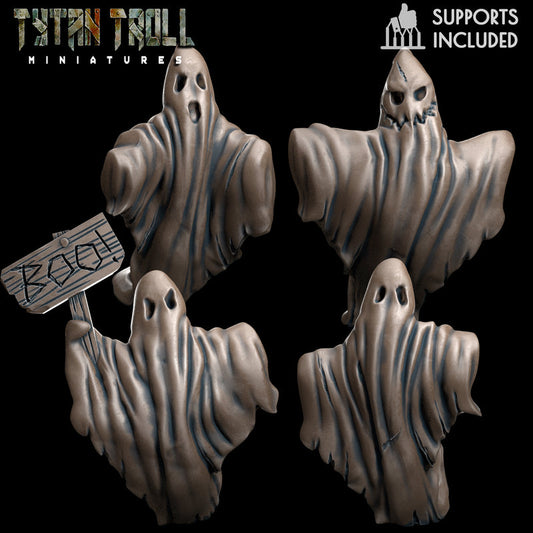 Bedsheet Ghosts Bundle -  TytanTroll Miniatures - DnD - Fantasy
