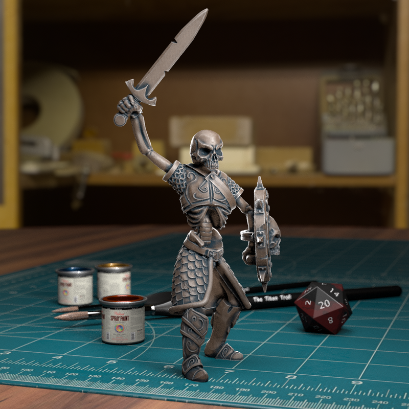 Undead Skeleton Swordsman 007 - TytanTroll Miniatures - DnD - Fantasy