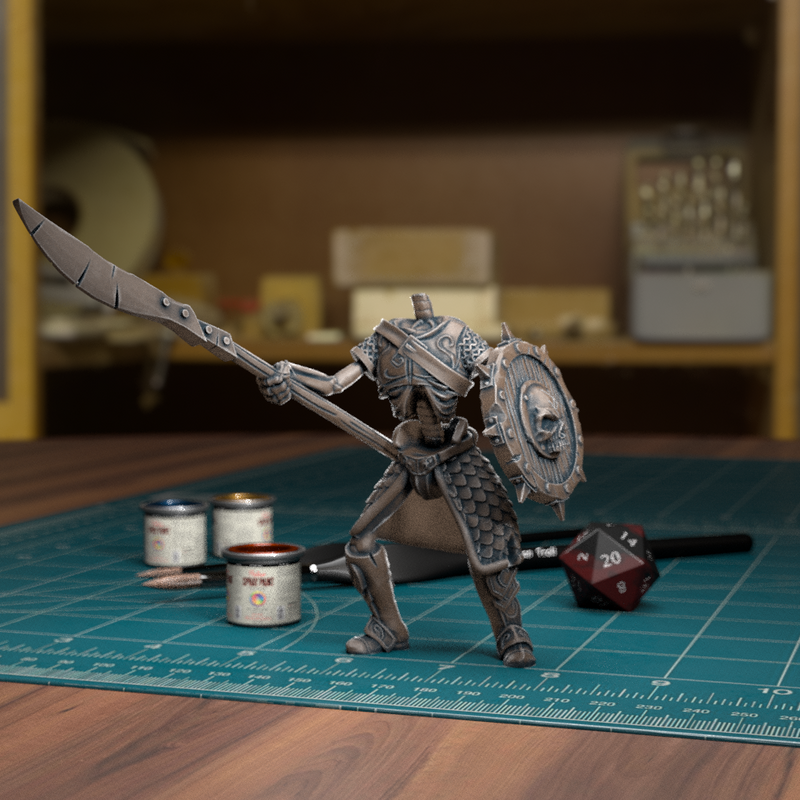Undead Skeleton Spearman 006 - TytanTroll Miniatures - DnD - Fantasy