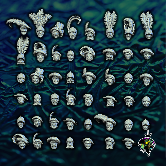Set of 47 Landsknecht Heads