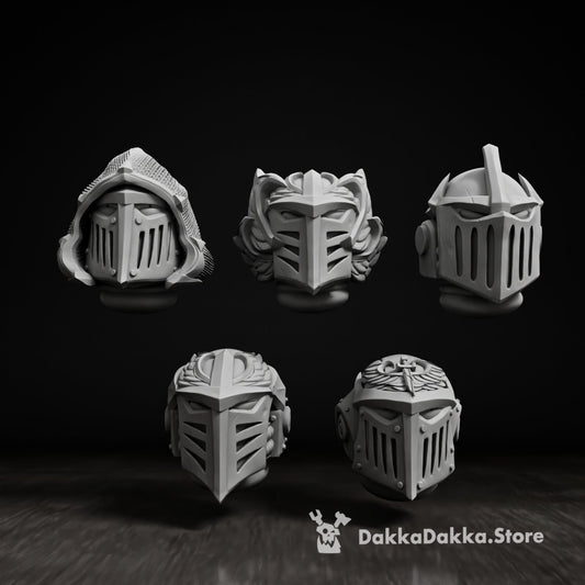 Space Crusaders "Winged Lions" Head Bits Set x 5 | 3d printed (resin) War Gaming Upgrade bits | miniatures | kitbash | dakkadakka.store
