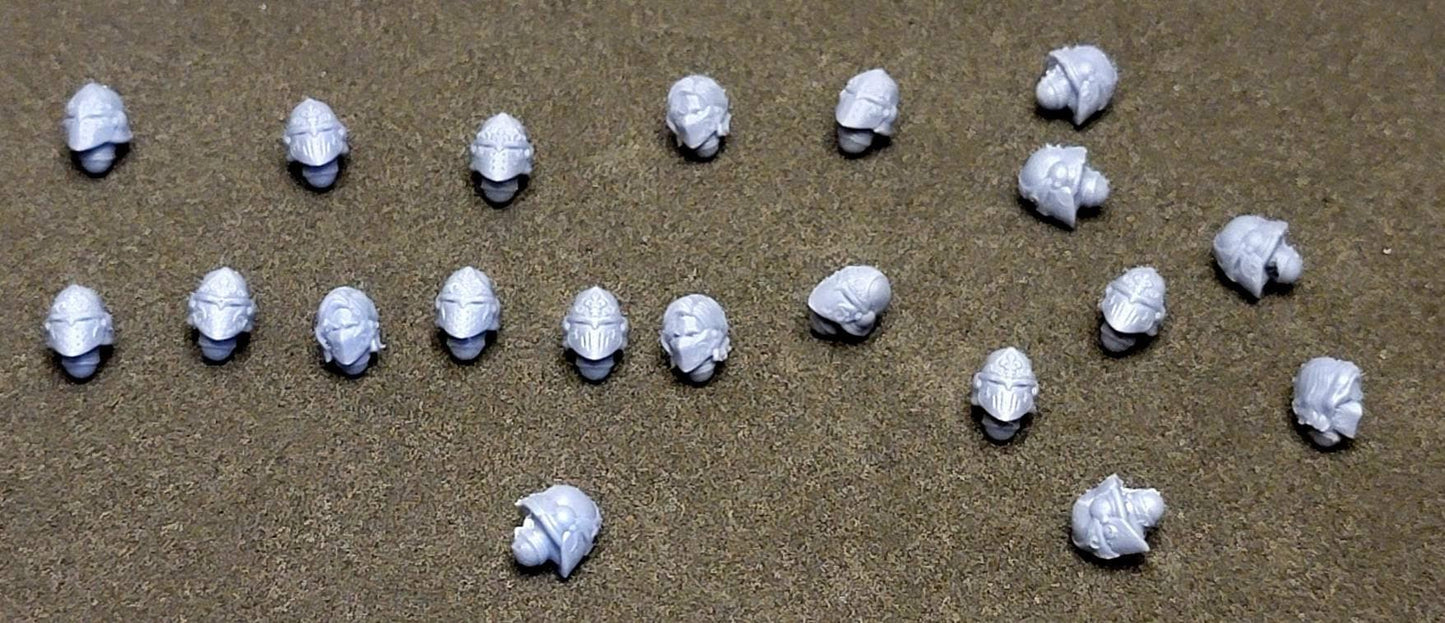 War Sisters Head Bits Great Martyrs Set x 5 | 3d printed (resin) War Gaming Upgrade bits | miniatures | kitbash | by dakkadakka.store